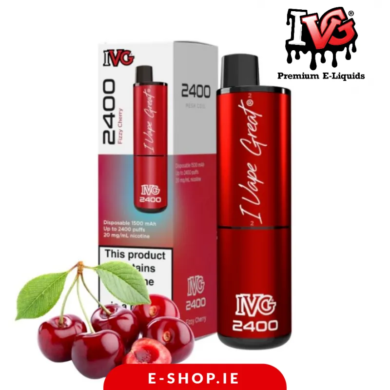 IVG 2400 Disposable Vape kit in Ireland - Fizzy Cherry