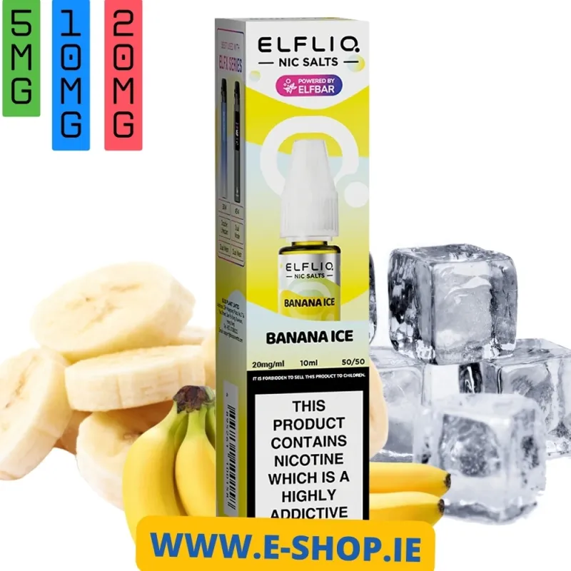 BANANA ICE NIC SALT E-LIQUID BY ELF BAR ELFLIQ 2