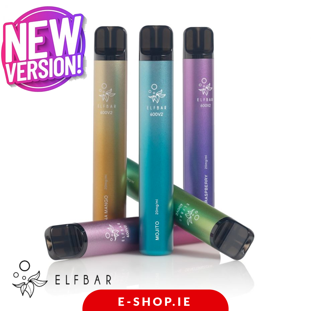 New Elf bar 600 V2 disposable vape kit Ireland