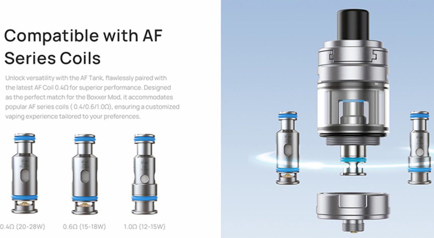aspire af tank compatible with aspire af coils