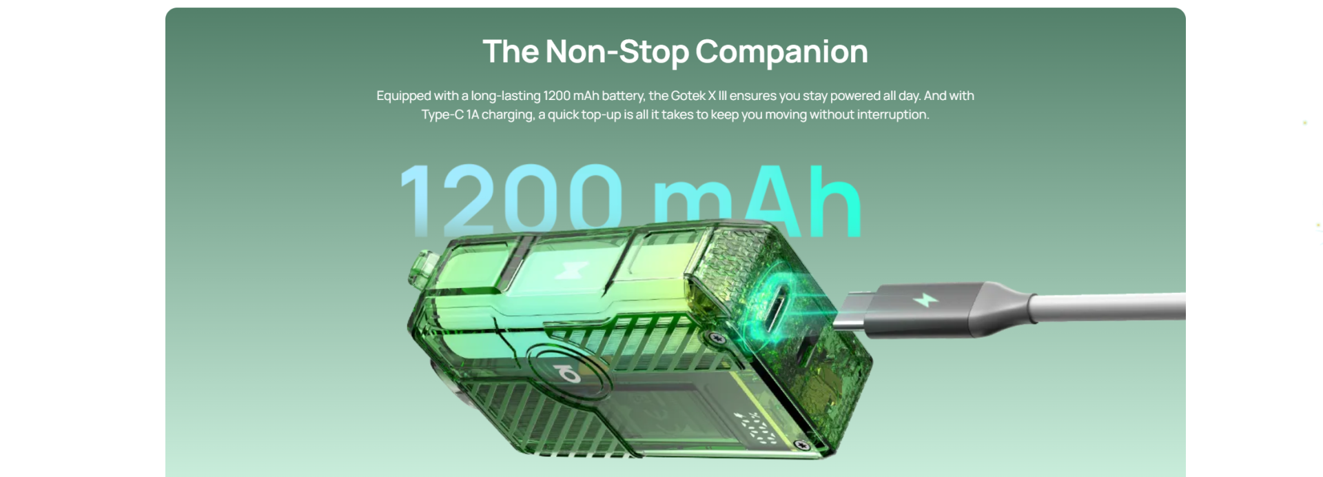 aspire gotek x3 ireland battery and charger