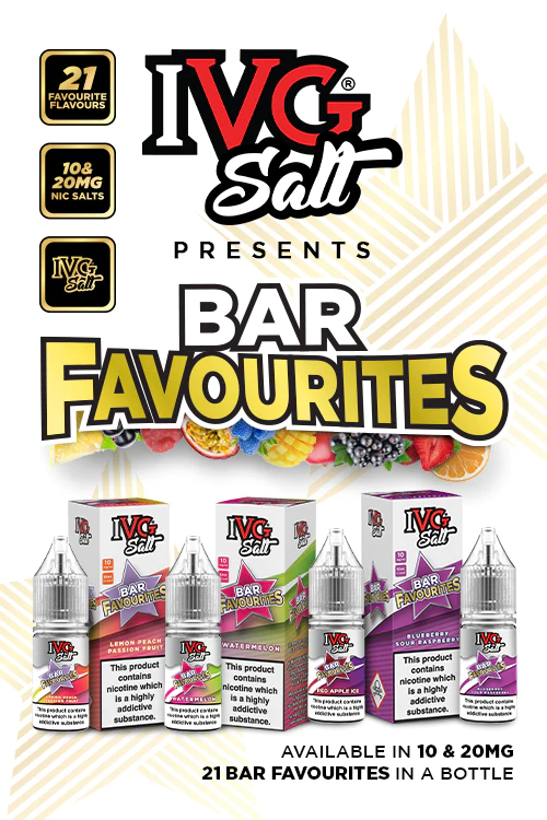IVG Salt bar favorites Nic salts in Ireland