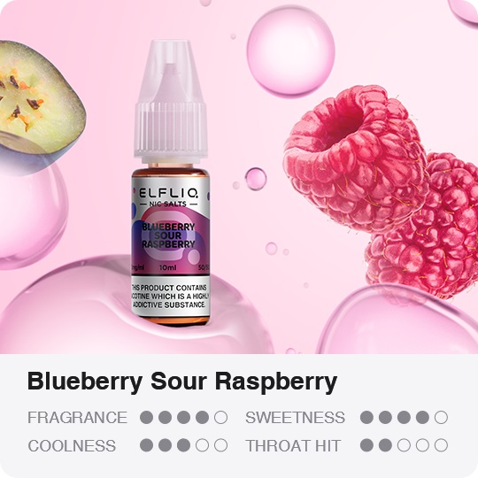 Blueberry sour Raspberry Elfbar Elfliq salt ireland