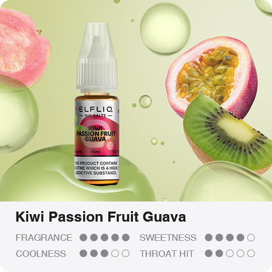 KIWI PASSION FRUIT GUAVA Elfliq salt Ireland