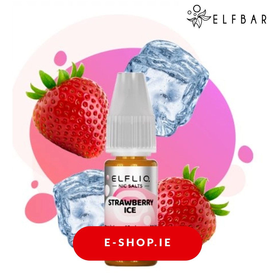 STRAWBERRY ICE CREAM NIC SALT E LIQUID BY ELF BAR ELFLIQ E shop ie