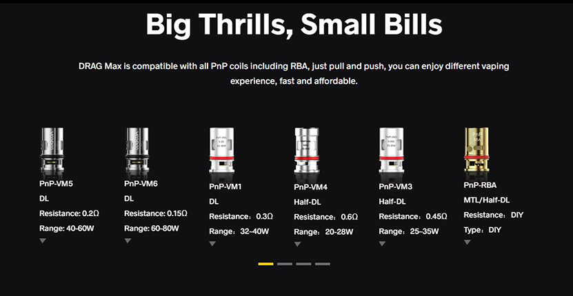 Drag max compatible pods and coils ireland
